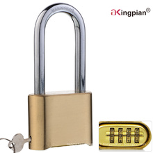 50mm Long Shackle Brass 4 Digital Code Combination Lock